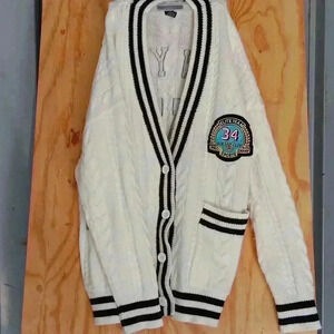 Ladies sweater college core cable knit